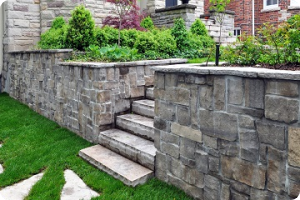 2 Tier Retaining Wall With Steps