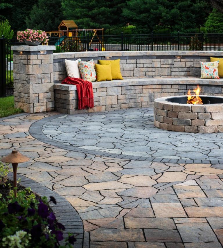 Fireplace and fire pit pavers by Molina & Son Brick Pavers in South Florida