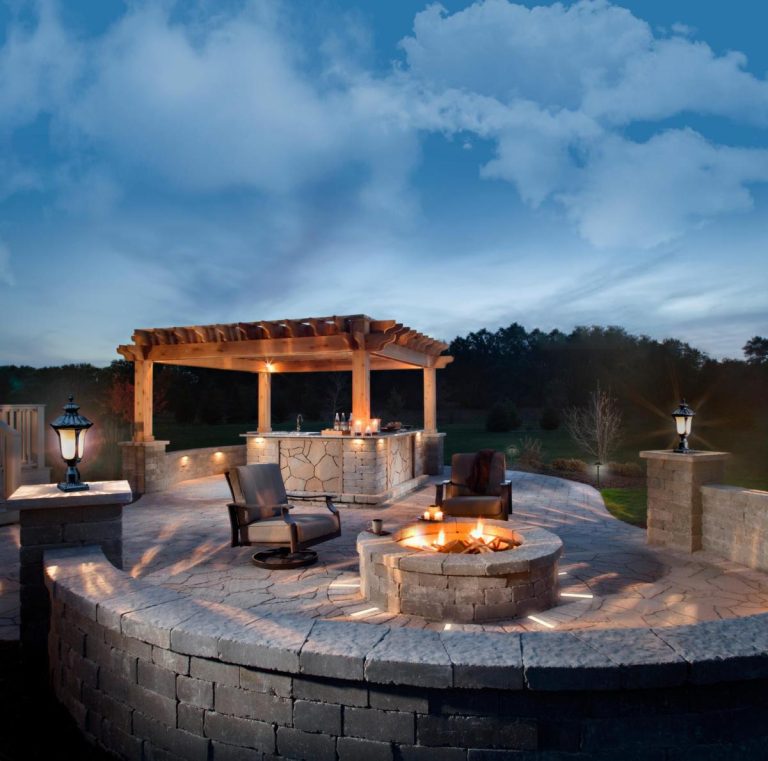 Fireplace and fire pit pavers by Molina & Son Brick Pavers in South Florida