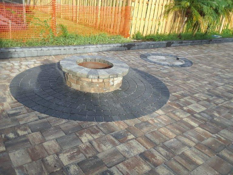 Fireplace and fire pit pavers by Molina & Son Brick Pavers in South Florida