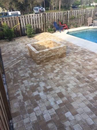 Fireplace and fire pit pavers by Molina & Son Brick Pavers in South Florida