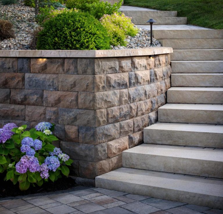 Retaining walls and steps by Molina & Son Brick Pavers in South Florida